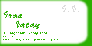 irma vatay business card